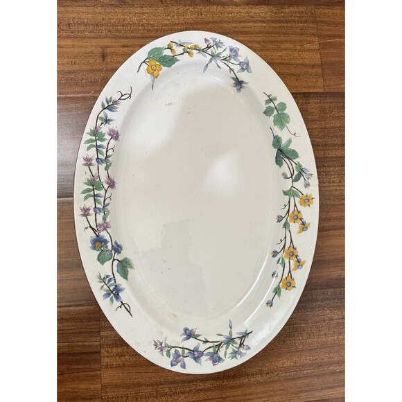 Other - VTG 15" Oval Serving Platter By Wood hill  Chipped On The Edge